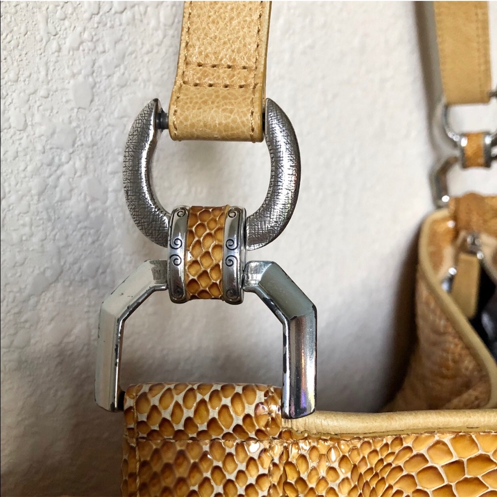 Brighton Yellow Faux Python Leather Crossbody - image 5